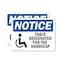 Signmission Table Designated For The Handicapped Sign With Symbol, 10 in W x Rectangle, Vinyl Decal OS-2PACK-NS-D-710-L-18521 - alternate 1